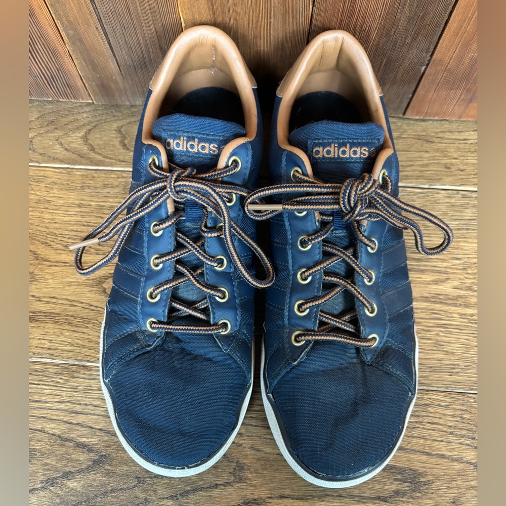adidas Navy Blue and Tan Men’s Sneakers